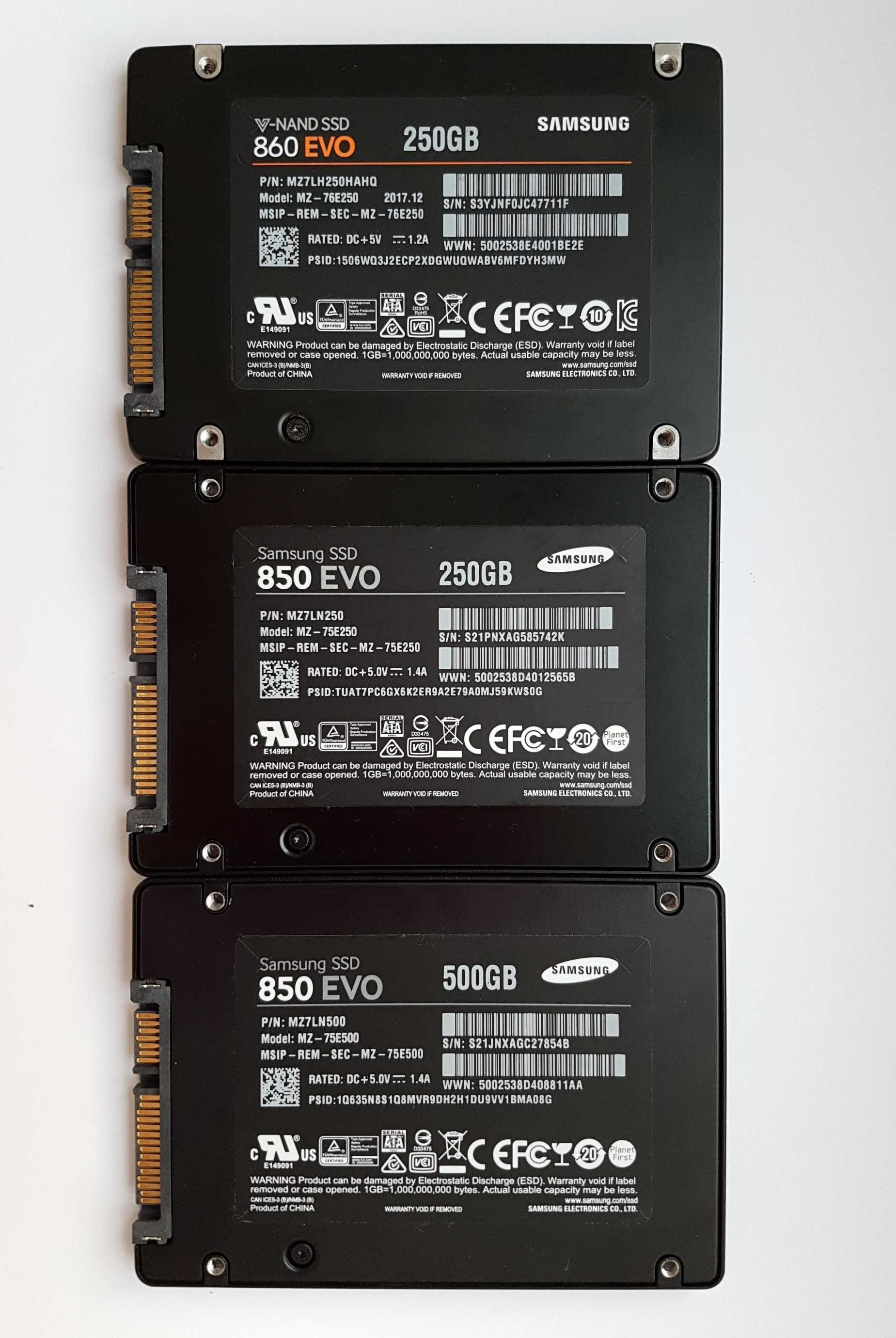 Stan idealny DYSK SSD 256GB. Różne modele-foto.Wewnętrzny.