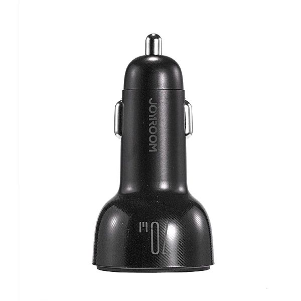 Joyroom ładowarka samochodowa 70W z 3 portami: USB, 2 x USB C czarna (