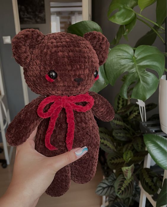 Czekoladowy Miś amigurumi