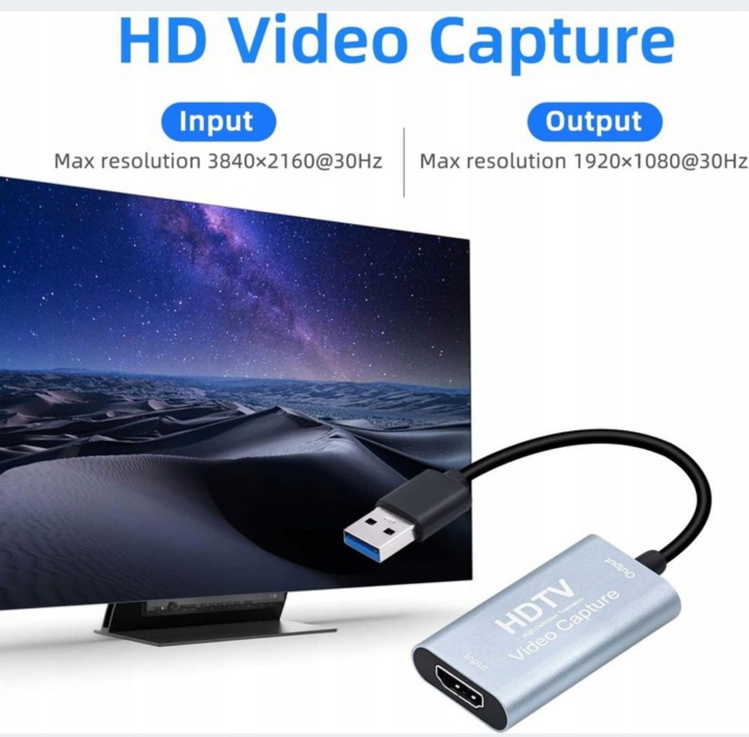Adapter HDMI Do USB CAPTURE Video Audio Streaming