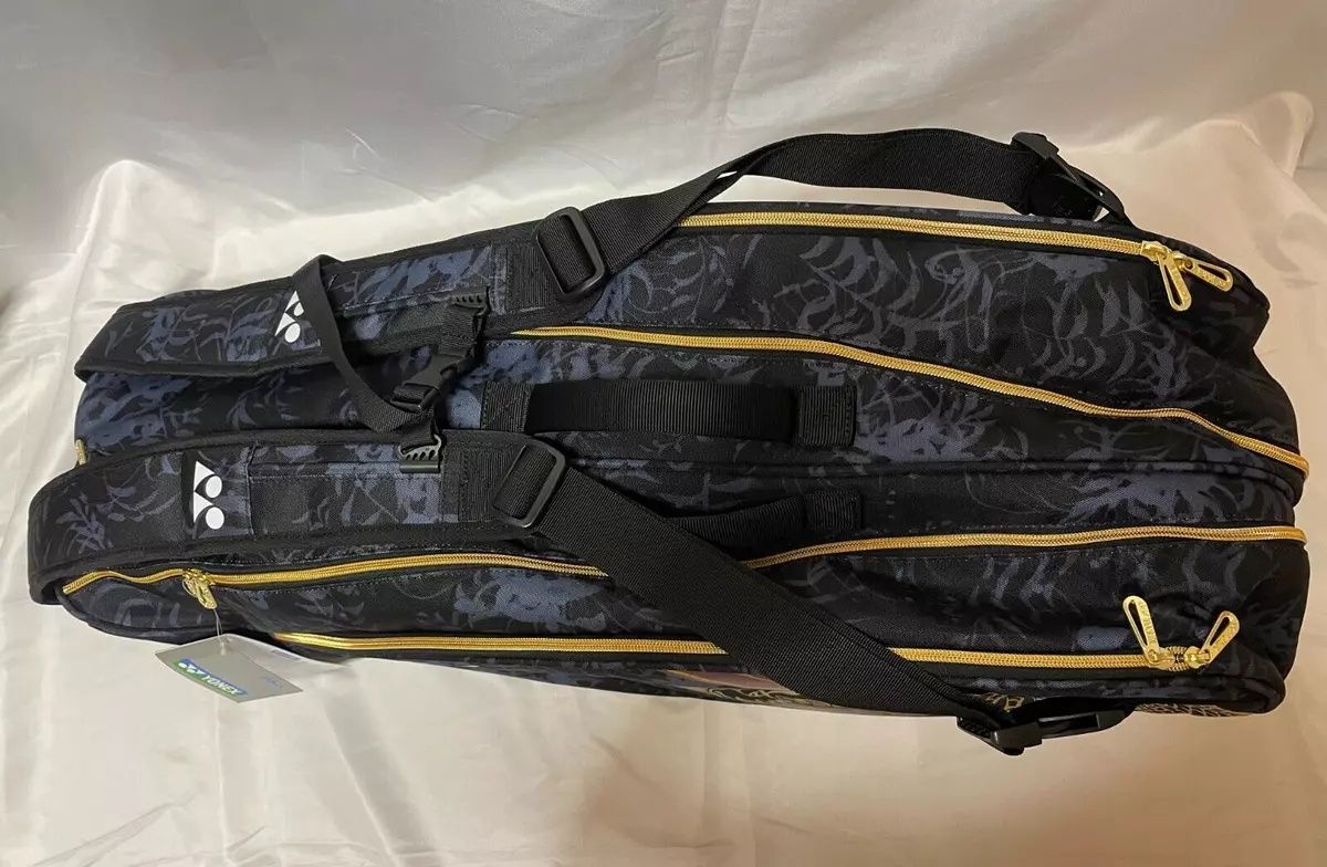 Mala de Tênis Yonex Osaka Pro 6 (Preta/Dourada/Roxa)