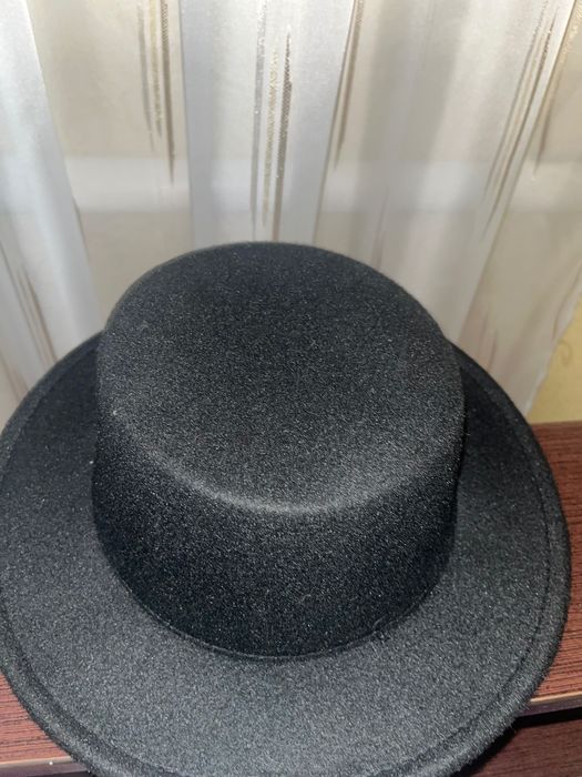 Стильний фетровий капелюх канотье Чорний 57 розмір