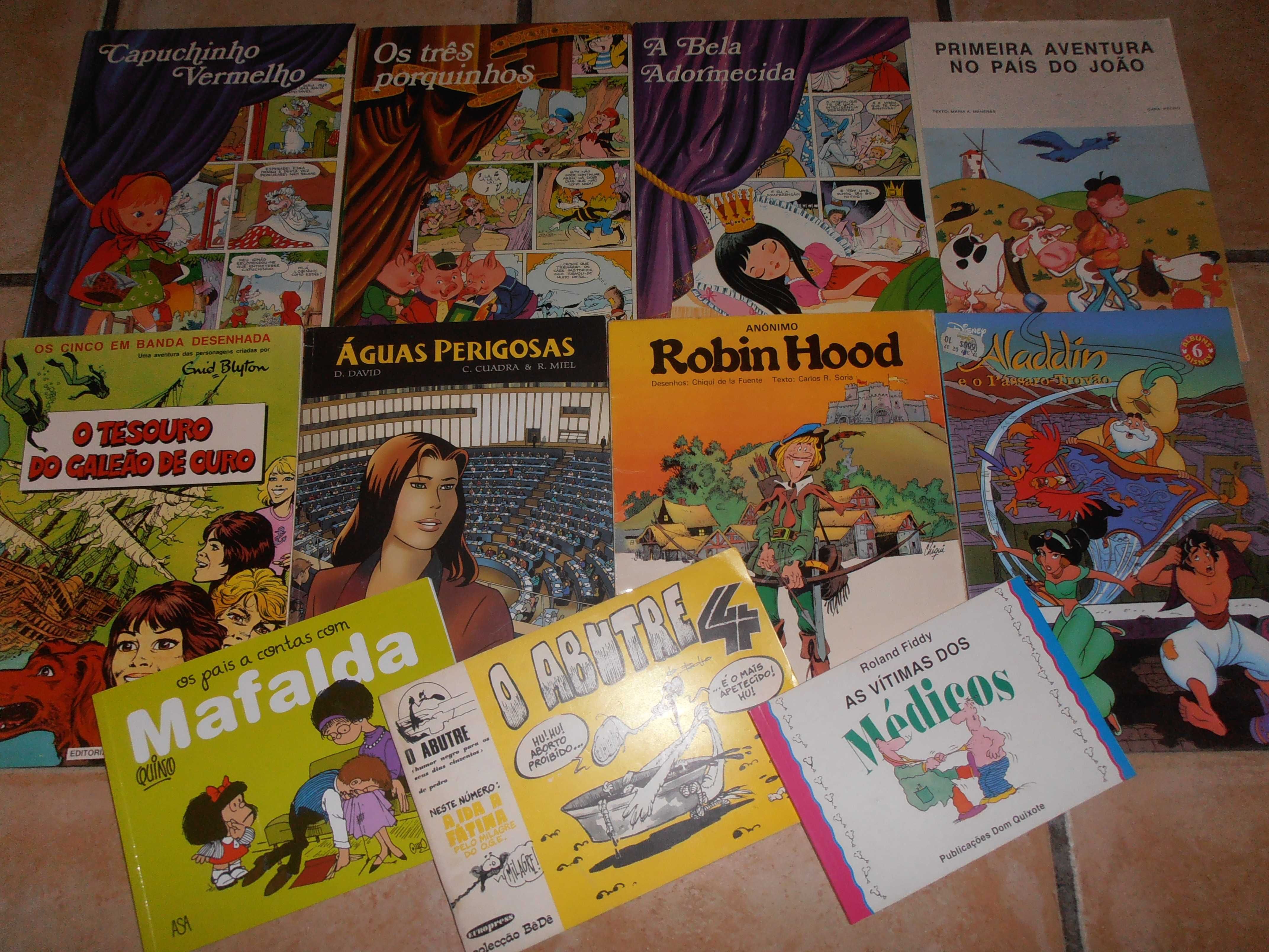 lote 11 bds-mafalda,blyton,abutre,robin hood,fiddy,menéres,alladin