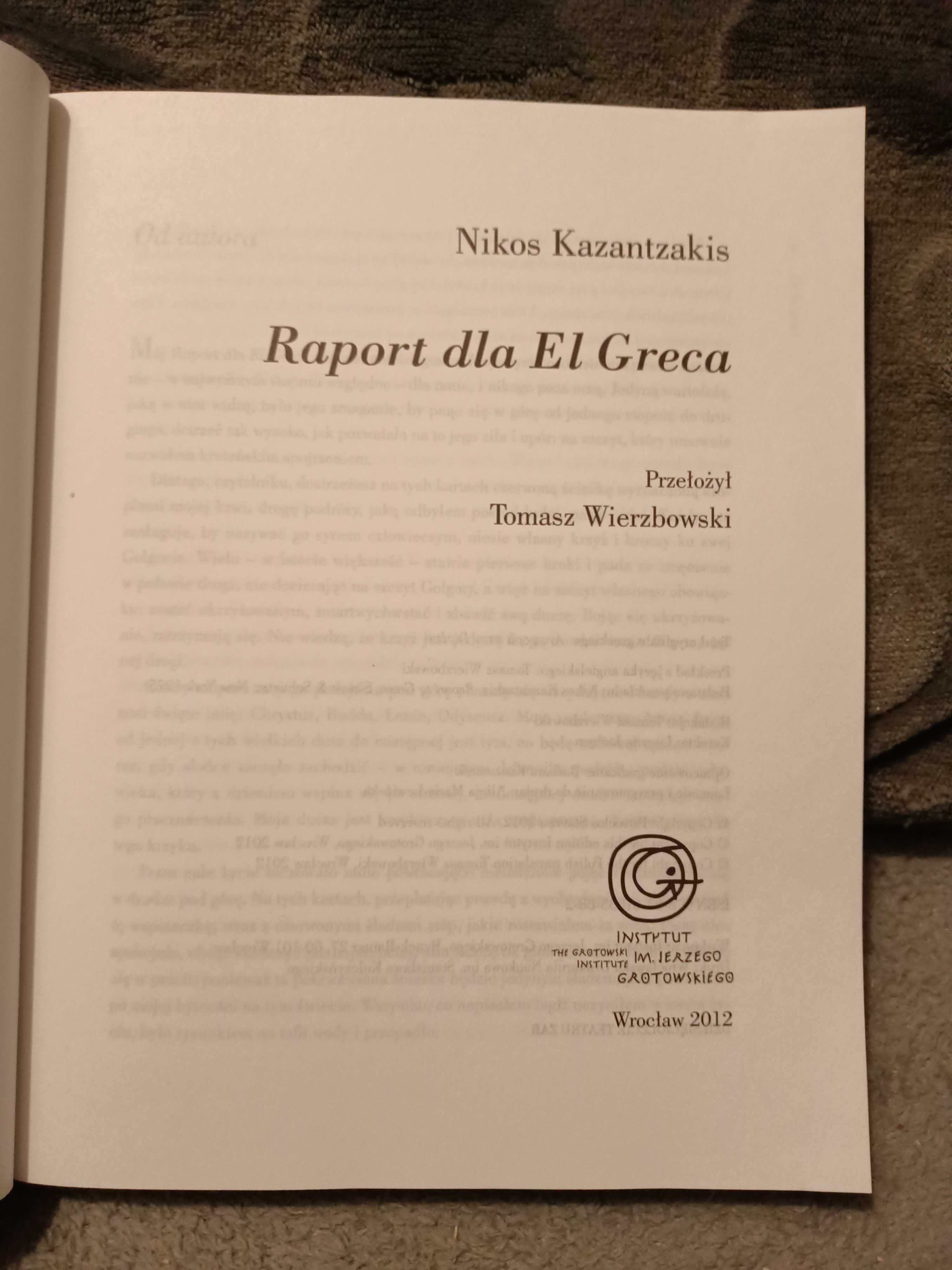 Kazantzakis N. - Raport dla El Greca.