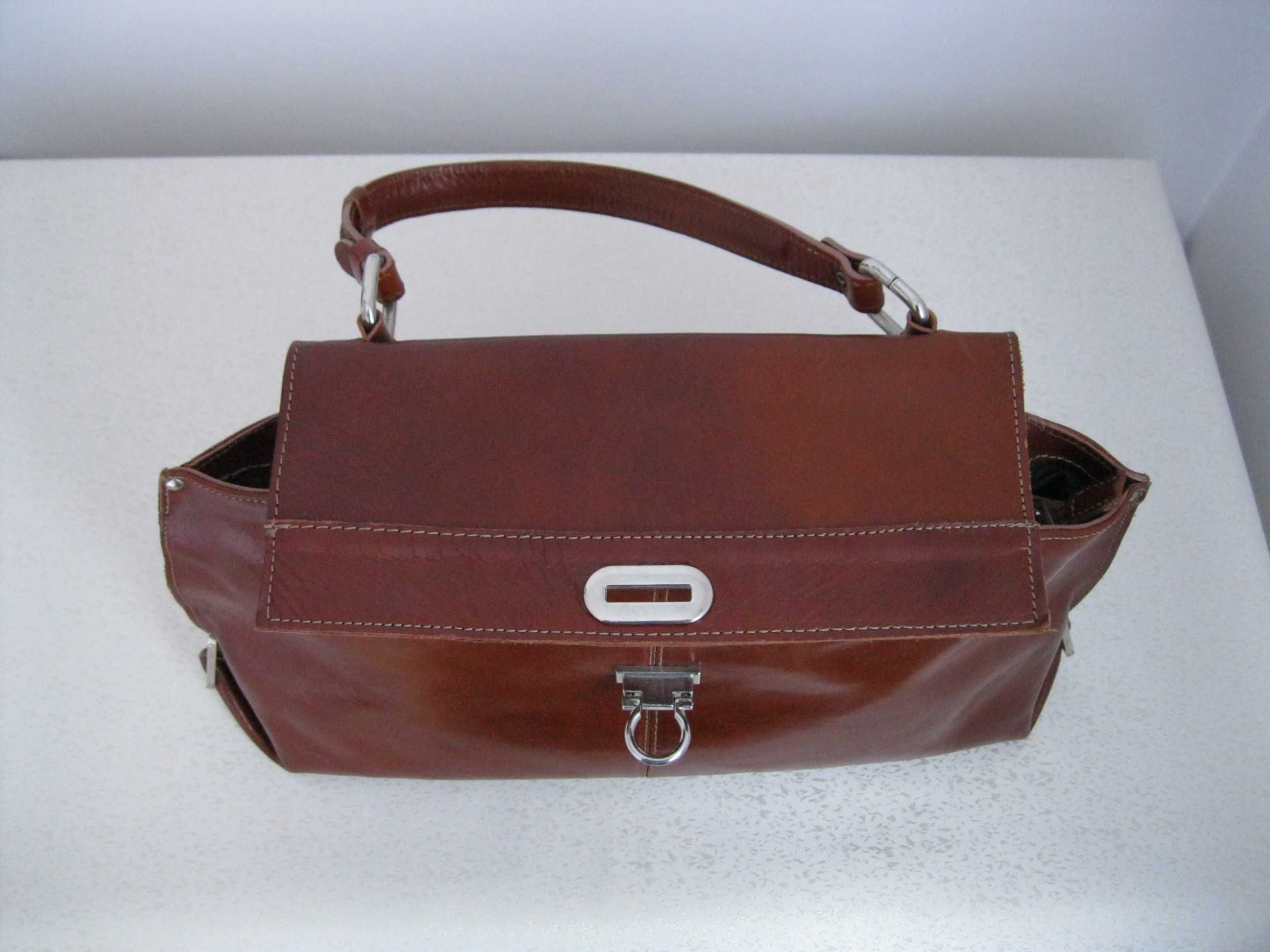 Genuine Leather torba torebka damska z włoskiej skóry naturalnej Nowa