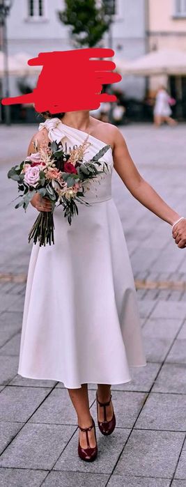 Sukienka koktajlowa / ślub cywilny / XS/XXS