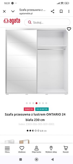 Szafa Agata na ubrania