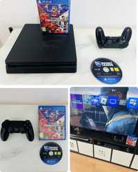 Ps4 Slim + Comando + Jogo ( PES2020, Rocket League, Fortnite )