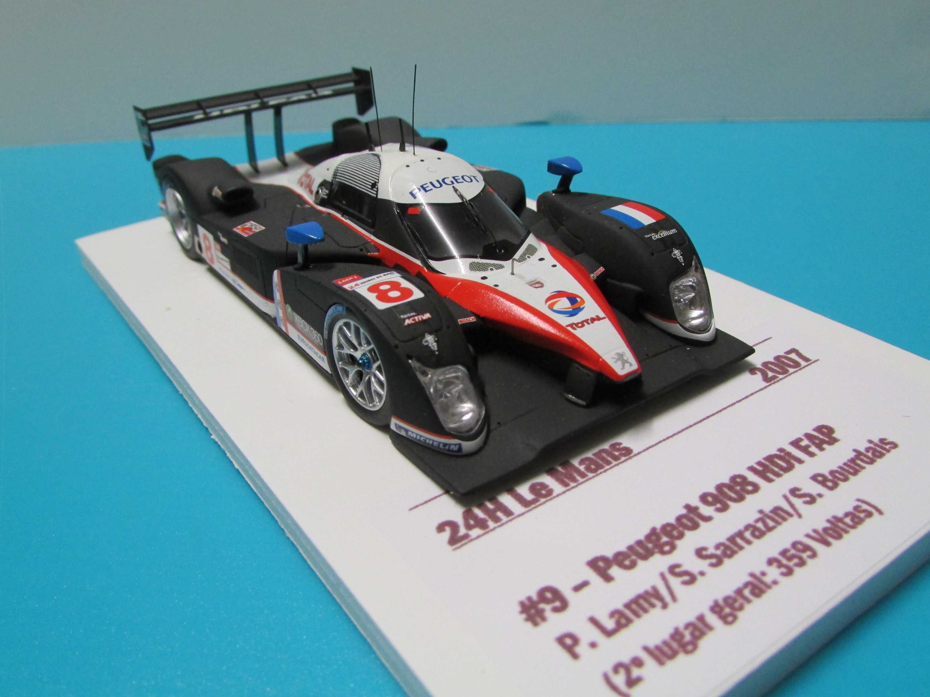 Peugeot 908 HDi FAP #8 (Lamy): 2º lugar 24h Le Mans 2007 - Spark 1/43