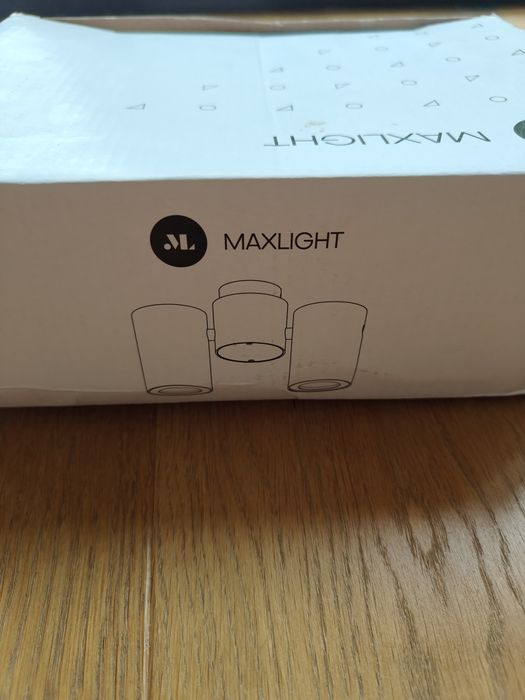 3 nowe lampy czarne sufitowe z obrotowymi reflektorami Maxfliz