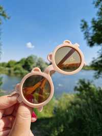 Okulary dziecięce przeciwsłoneczne uv400 misio nowe na słońce różowe
