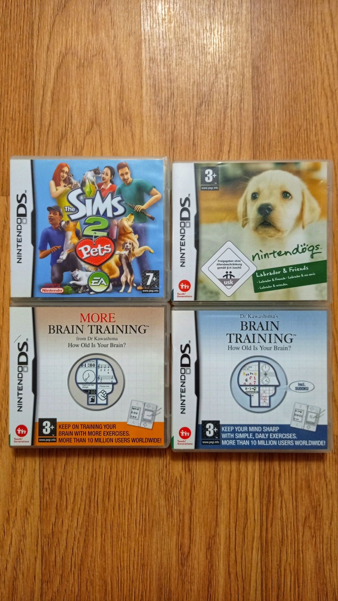 4 полнокомплектных картриджа для Nintendo DS/DSI/3DS