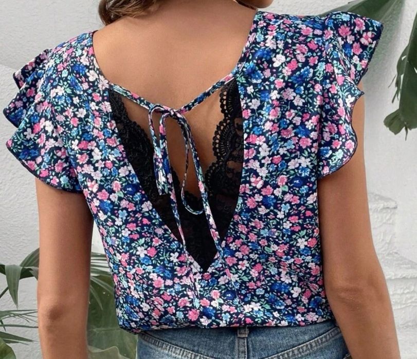 Nowa Super bluzka w kwiatki 36 S