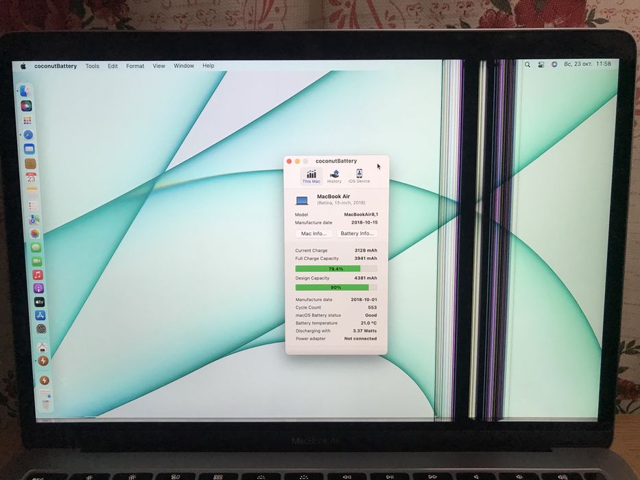 крышка в сборе MacBook Air 13” A1932 А2179 на запчасти