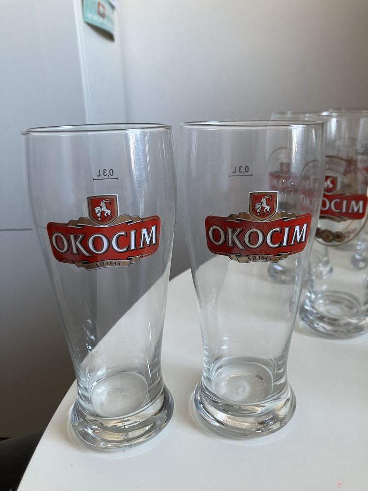 Szklanka/szklanki kufel/kufle do piwa okocim 0,3l 10szt +gratis