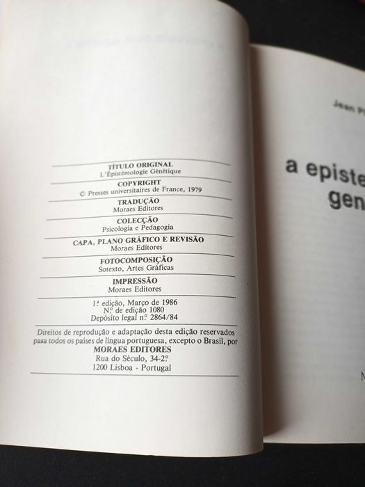 "A Epistemologia Genética" por Jean Piaget