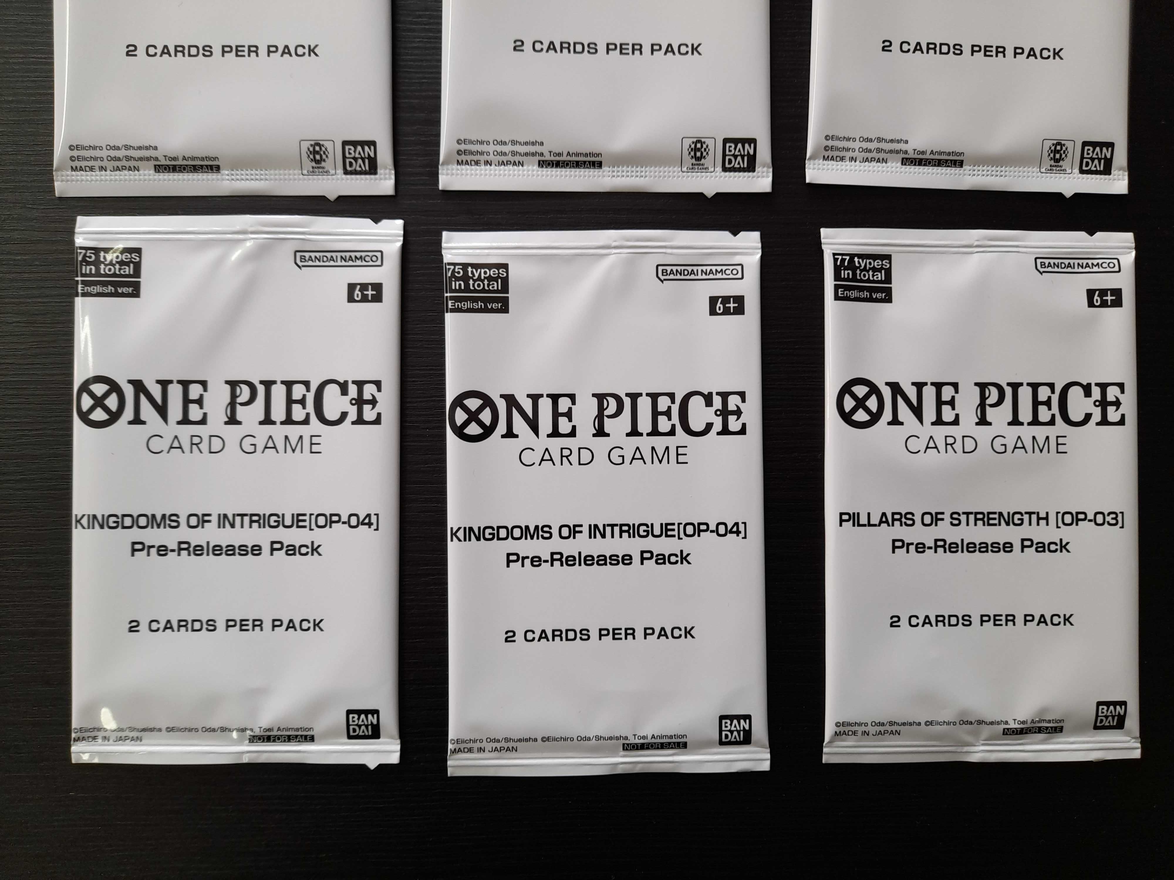 One Piece card game pre-release packs x9