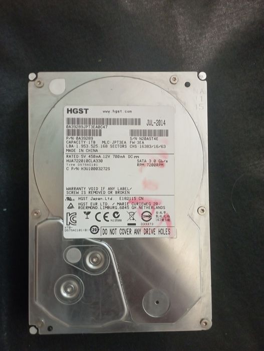 Жёсткий диск для ПК 3,5 1tb Hitachi