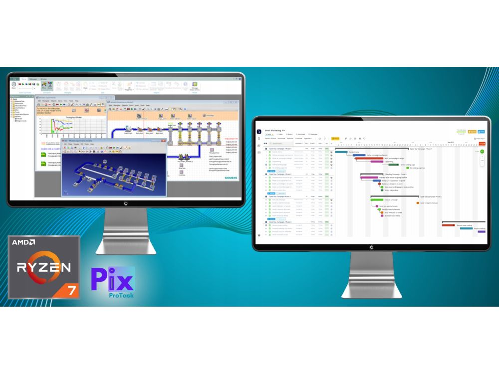 Stacjonarny Pix ProTask V8 AMD Ryzen 7 16GB DDR4 512GB SSD Win11 Pro