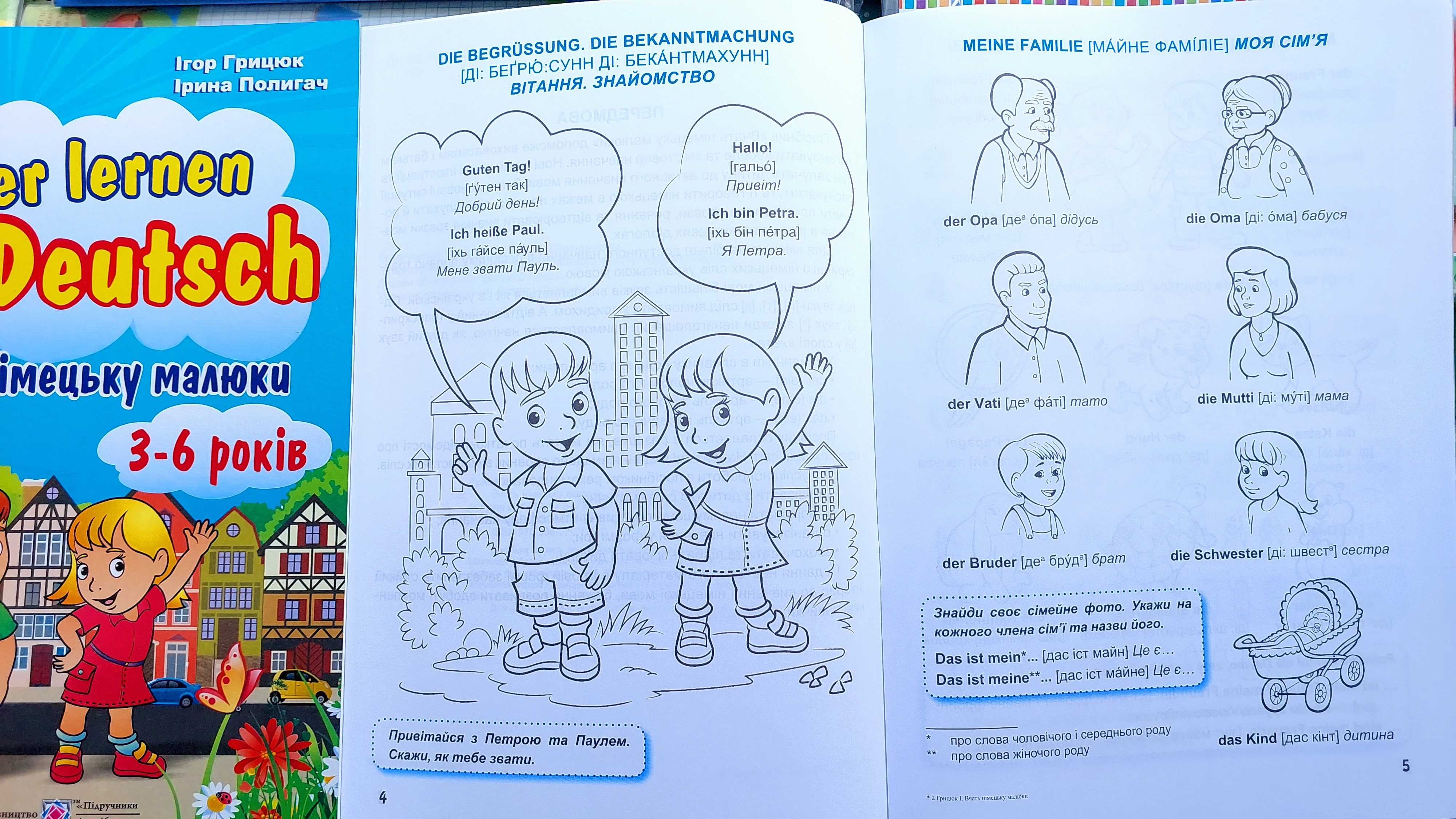 Вчать німецьку малюки німецька для дітей у малюнках Грицюк І.