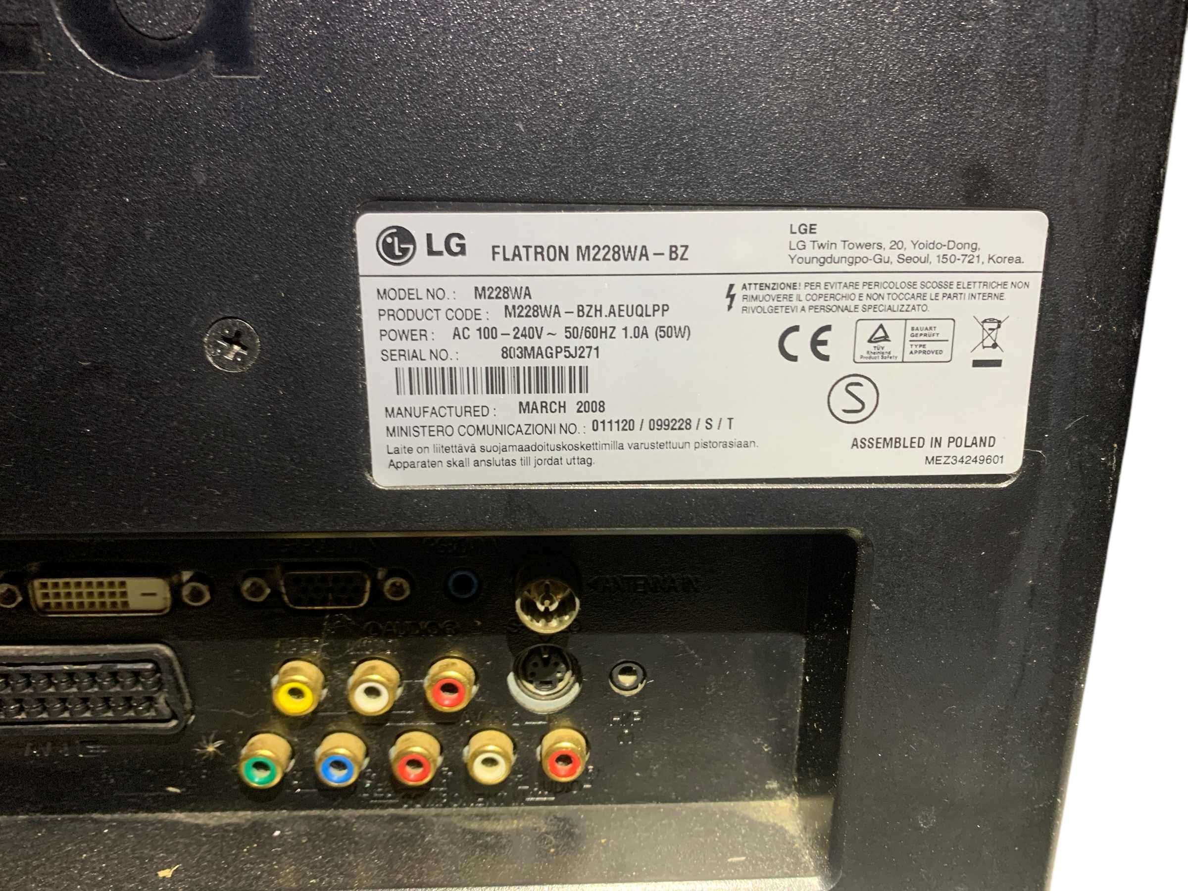 Monitor i Telewizor LG M228WA 22”