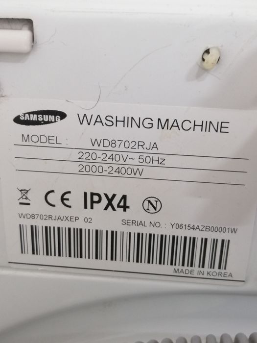 Máquina de lavar e secar roupa para peças