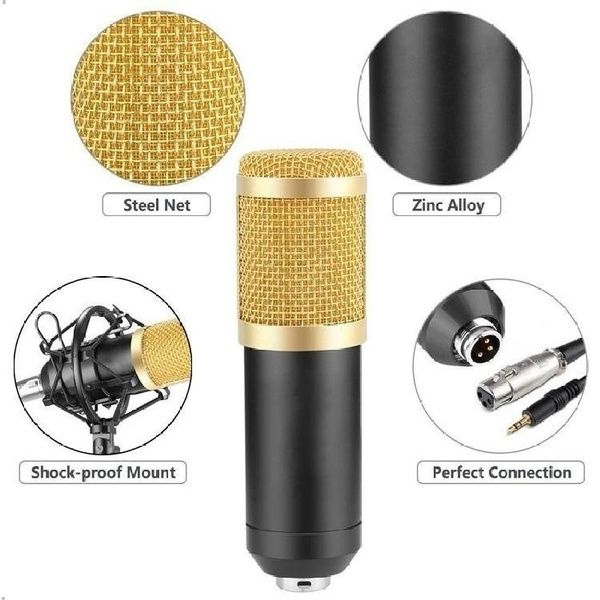 Microfone de estúdio Bm-800 com acessórios incluídos NOVO a estrear