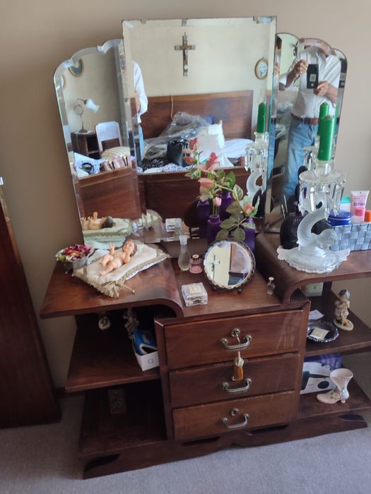 Movel toucador com banco e espelho