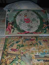 2 Tabuleiros com instruções de jogos antigos Majora