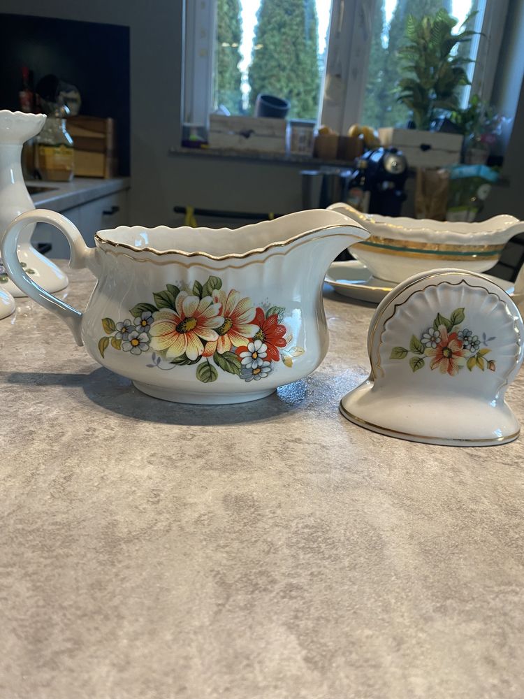 Sosierka 3 szti serwetnik porcelana Bogucice