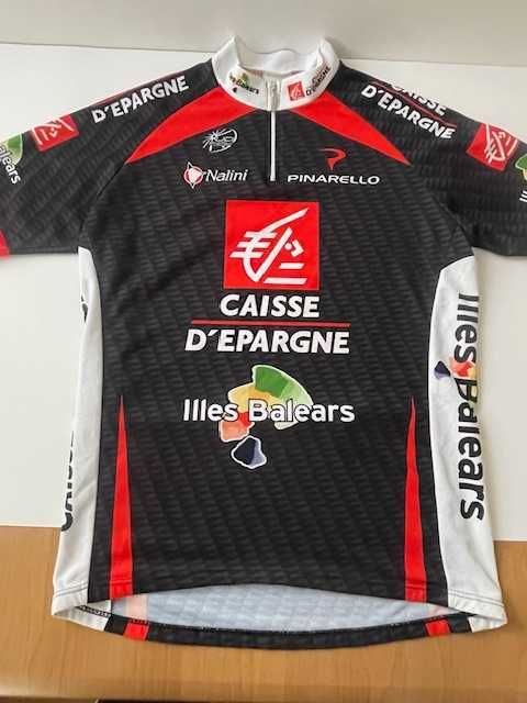 Koszulka kolarska retro Caisse D`Epargne Nalini rozmiar 5, XL