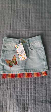 Spódniczka jeansowa motylek