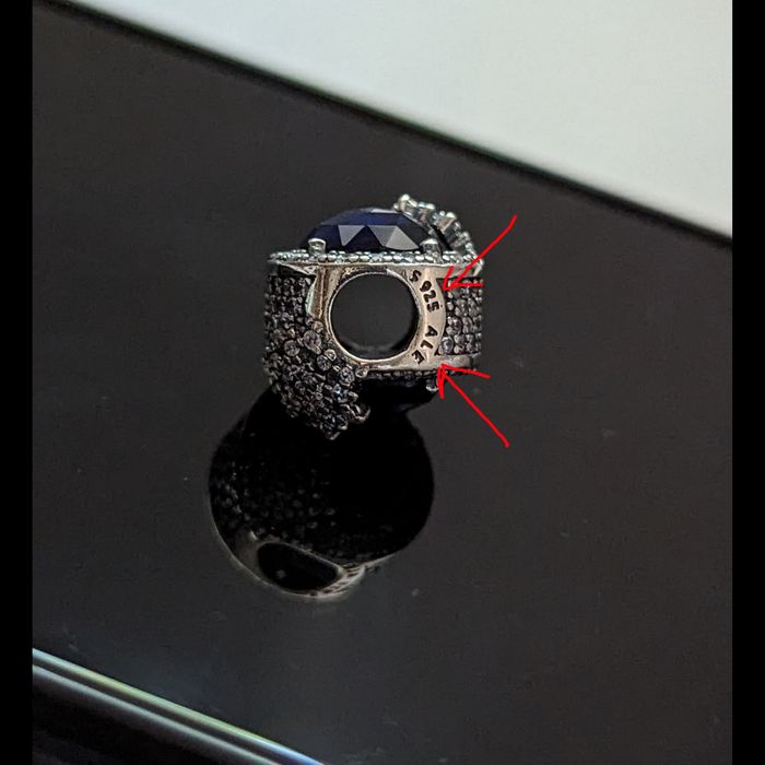 Пандора шарм синій 3D