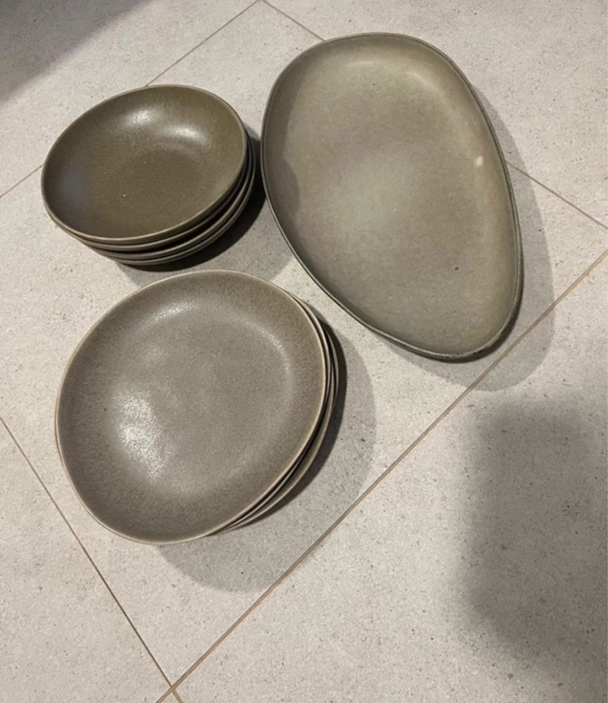 Conjunto pratos cerâmica