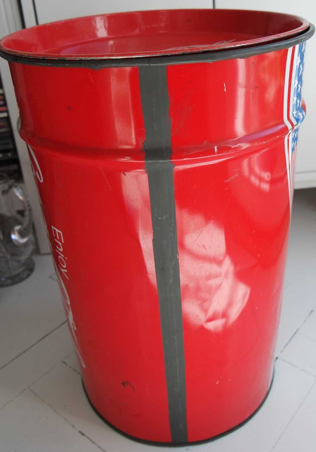 Puszka duża beczka Coca Cola kolekcjonerska stolik ozdoba