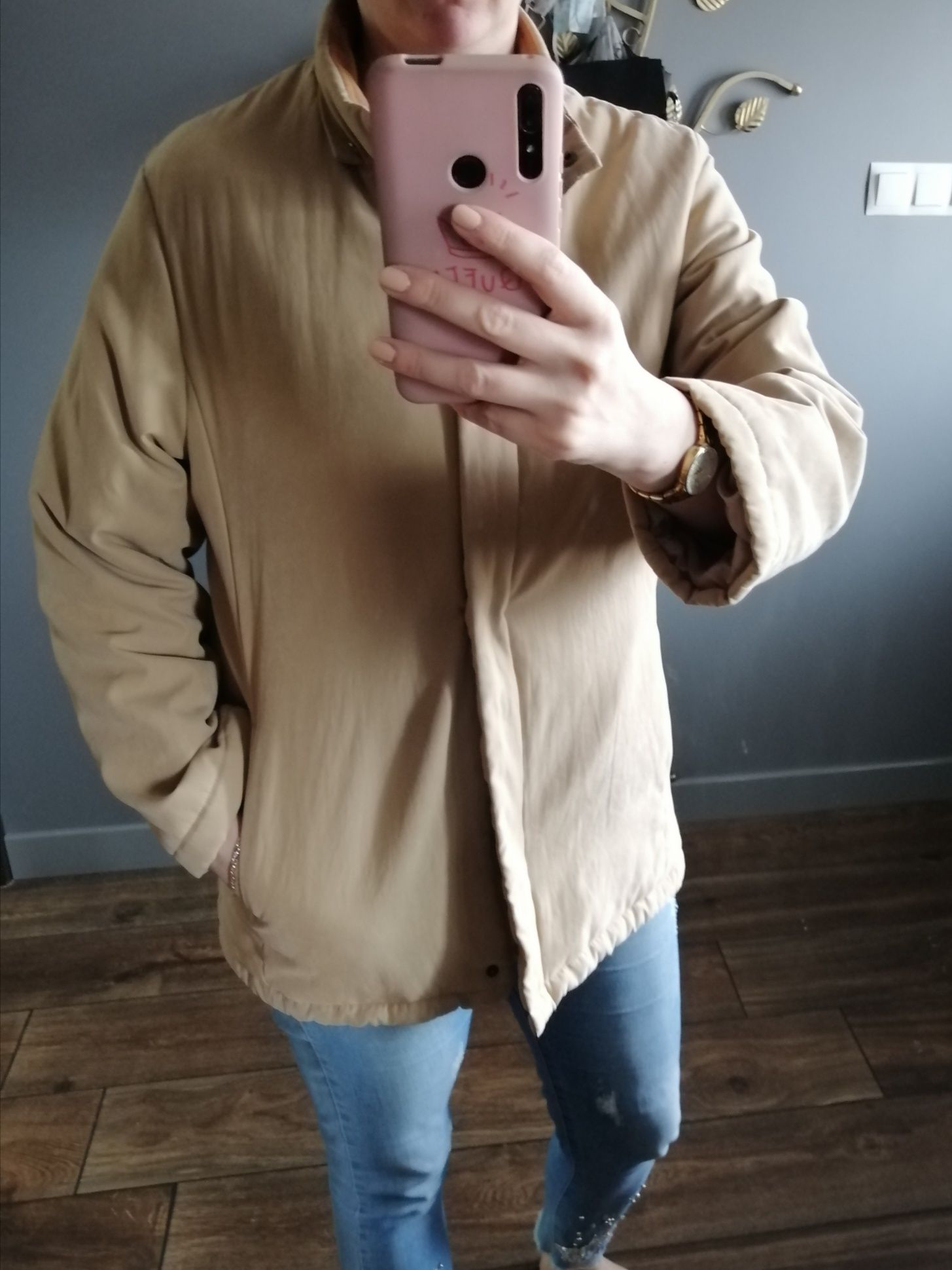 Kurtka camel, rozmiar XL, C&A. 42 rozmiar