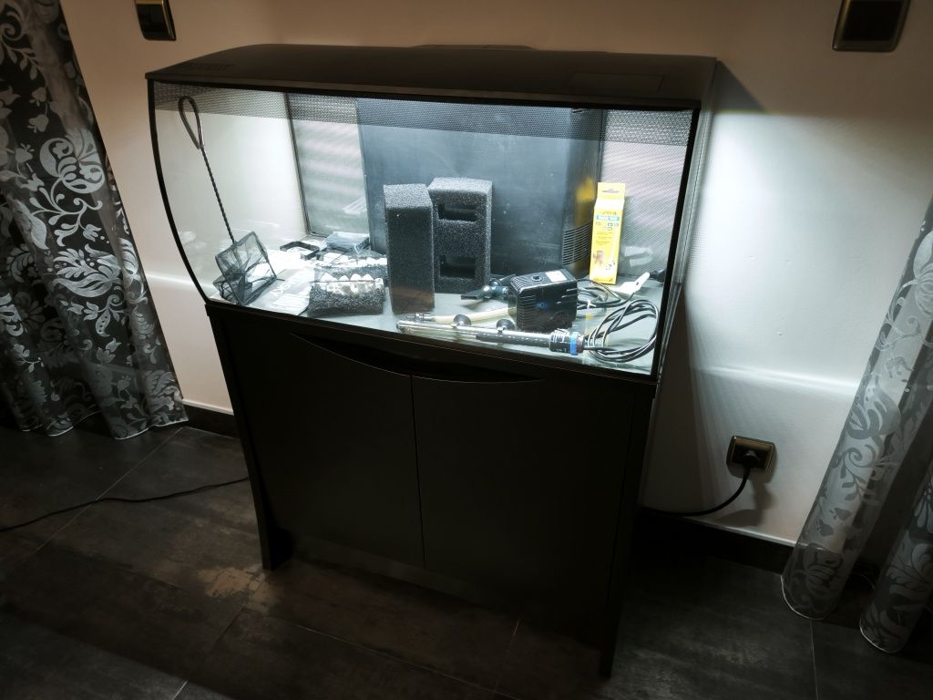Aquário fluval flex 123 + móvel + termostato