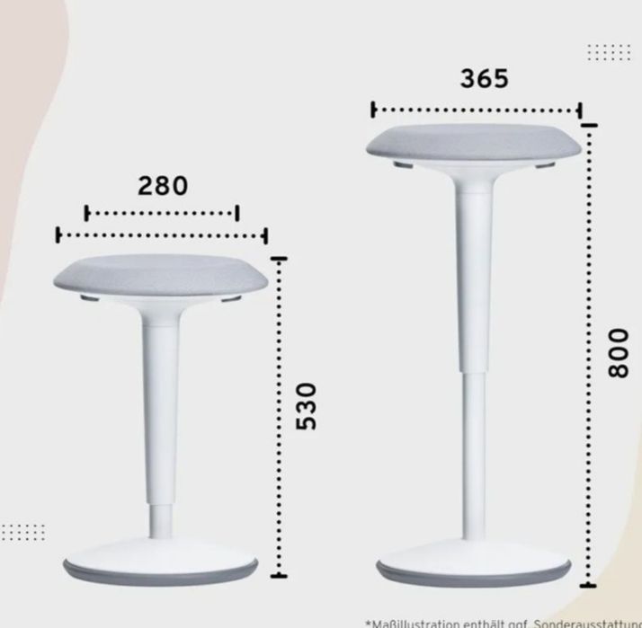 Sedus se fit ergonomiczny stołek do stania, regulacja.