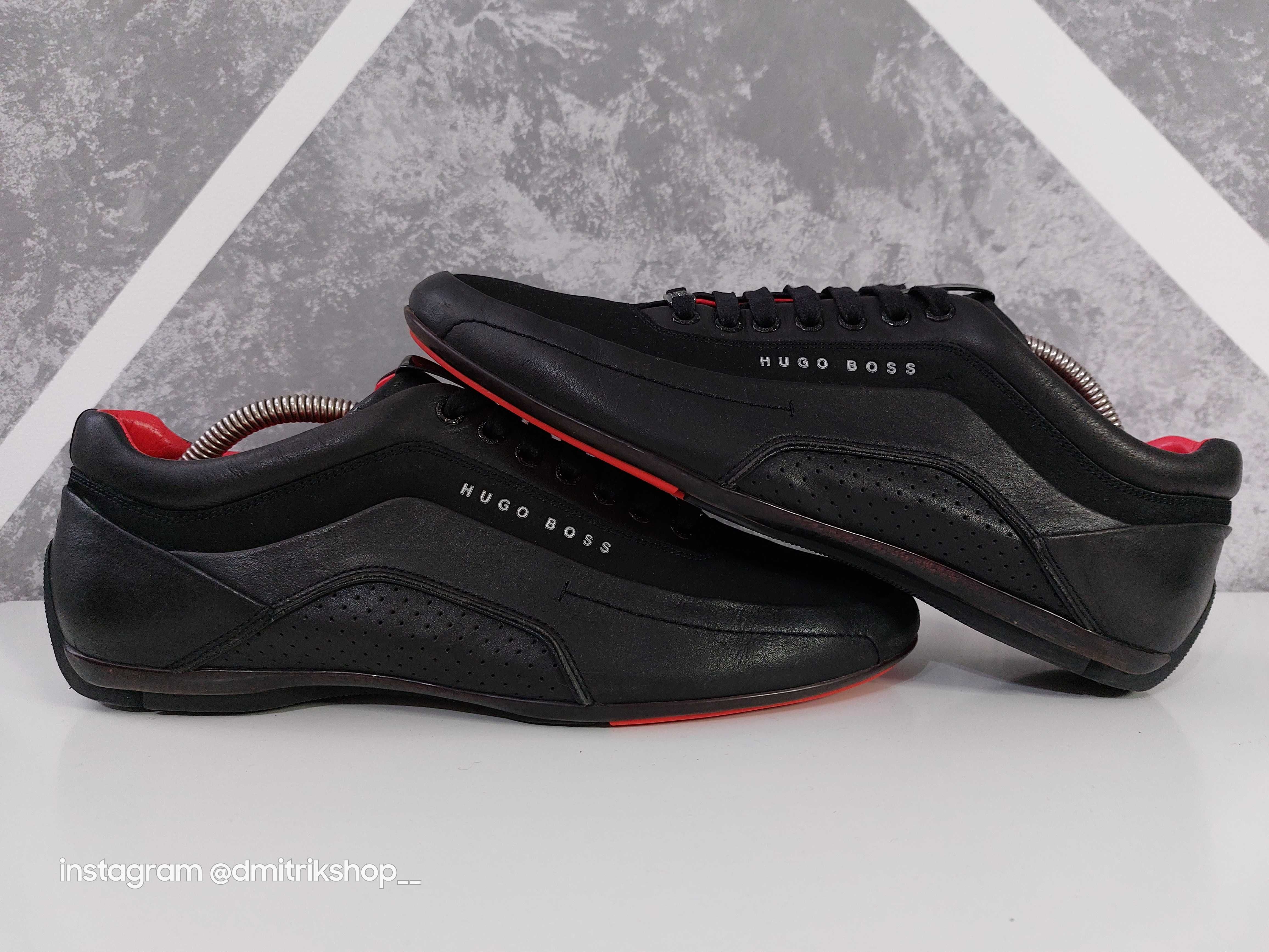 Кросівки Hugo Boss Trainers In Leather And Carbon Fibre In Black