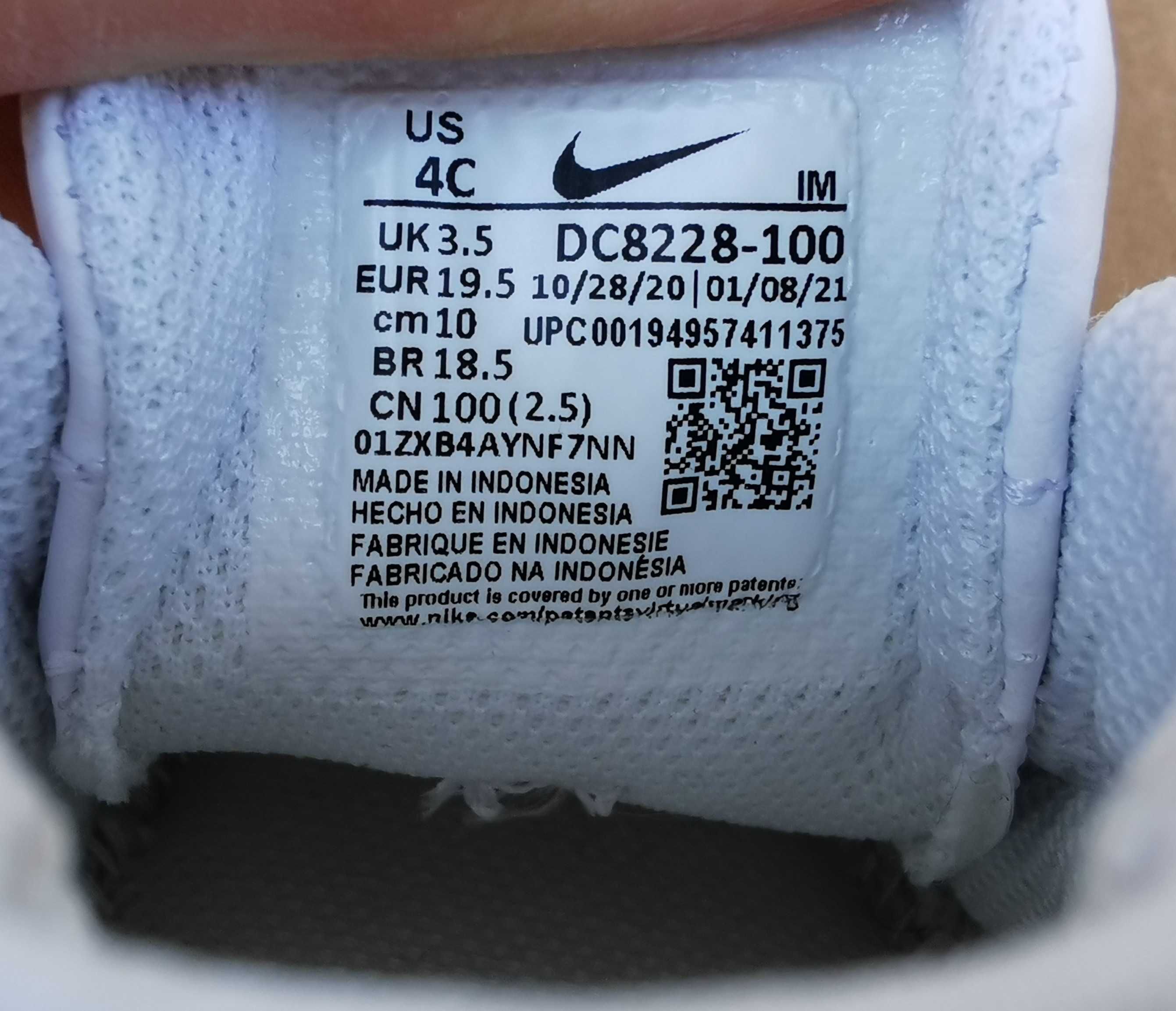 Кожаные детские кроссовки пинетки Nike Blazer 19.5 р. Оригинал