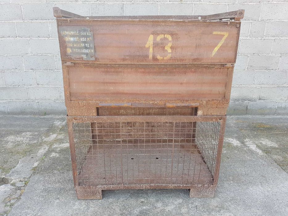 Giterbox - pojemnik metalowy, siatkowo-blaszany (modyfikowany)