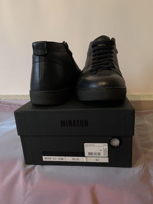 Зимові Чоловічі черевики сині Miraton / Натур шкіра / хутро