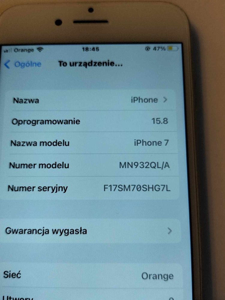 iphone 7 128 gb pamięci