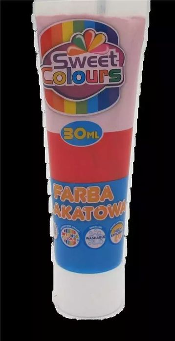 Farba plakatowa w tubie czerwona 30ml. Sweet colours. Nowy Produkt