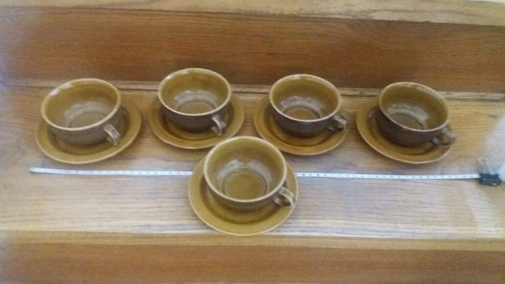 Komplet filiżanka ze spodkiem PRL Mirostowice