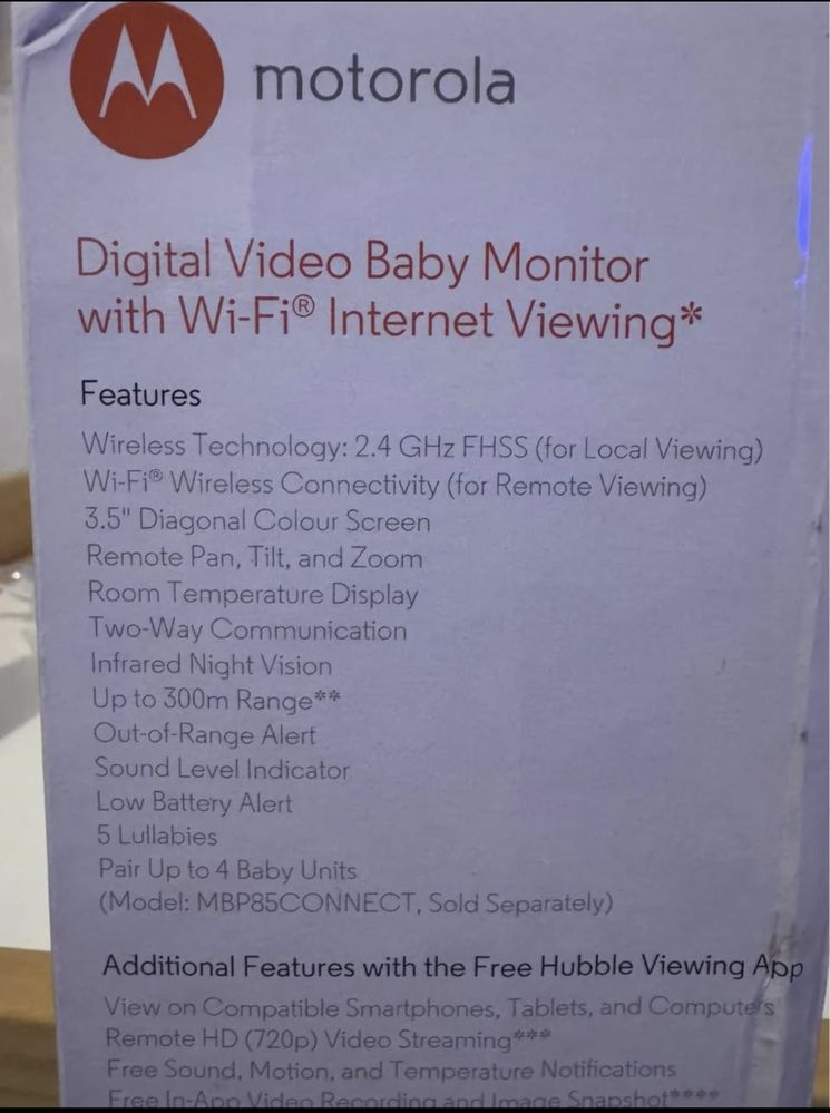 Monitor controlo para bebes