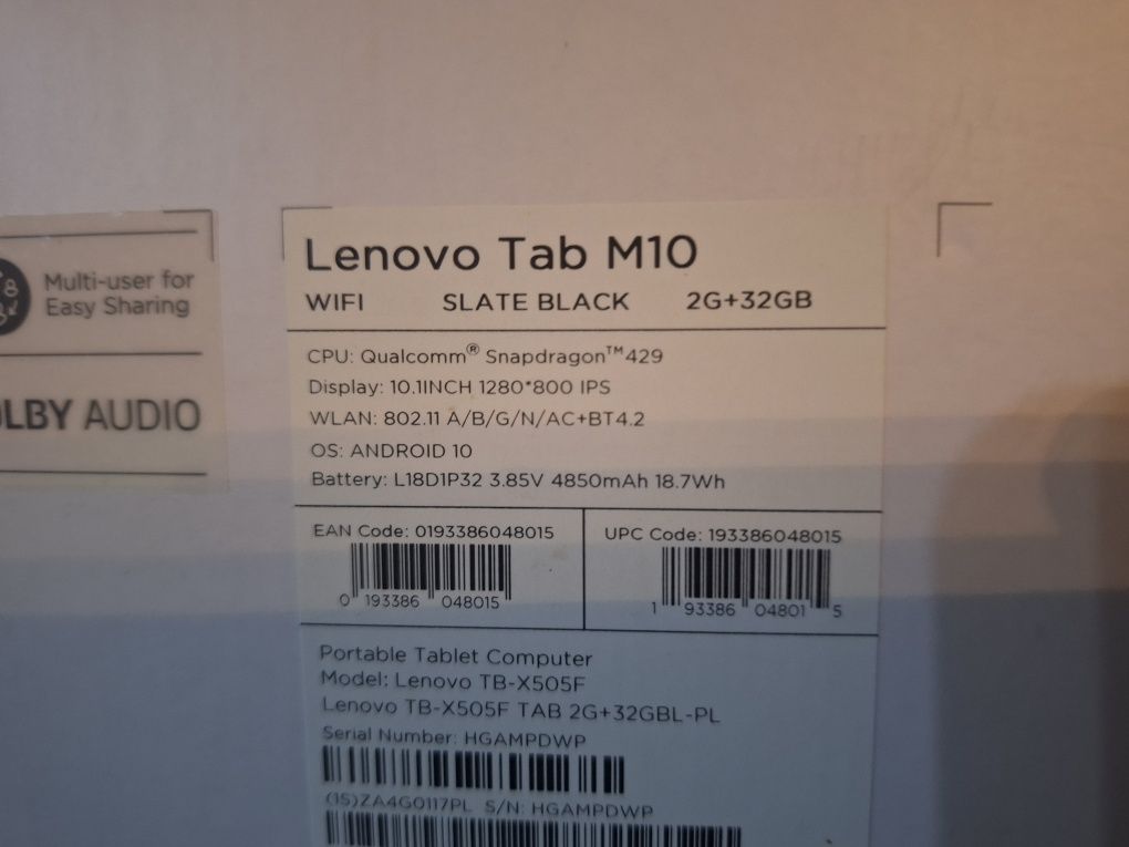Lenovo Tab M10 2GB/32GB