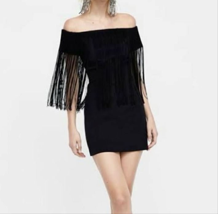 Сукня zara з бахромою