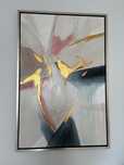 Obraz abstrakcja złoto abstraction farba Home&You duży 120x80 malowany