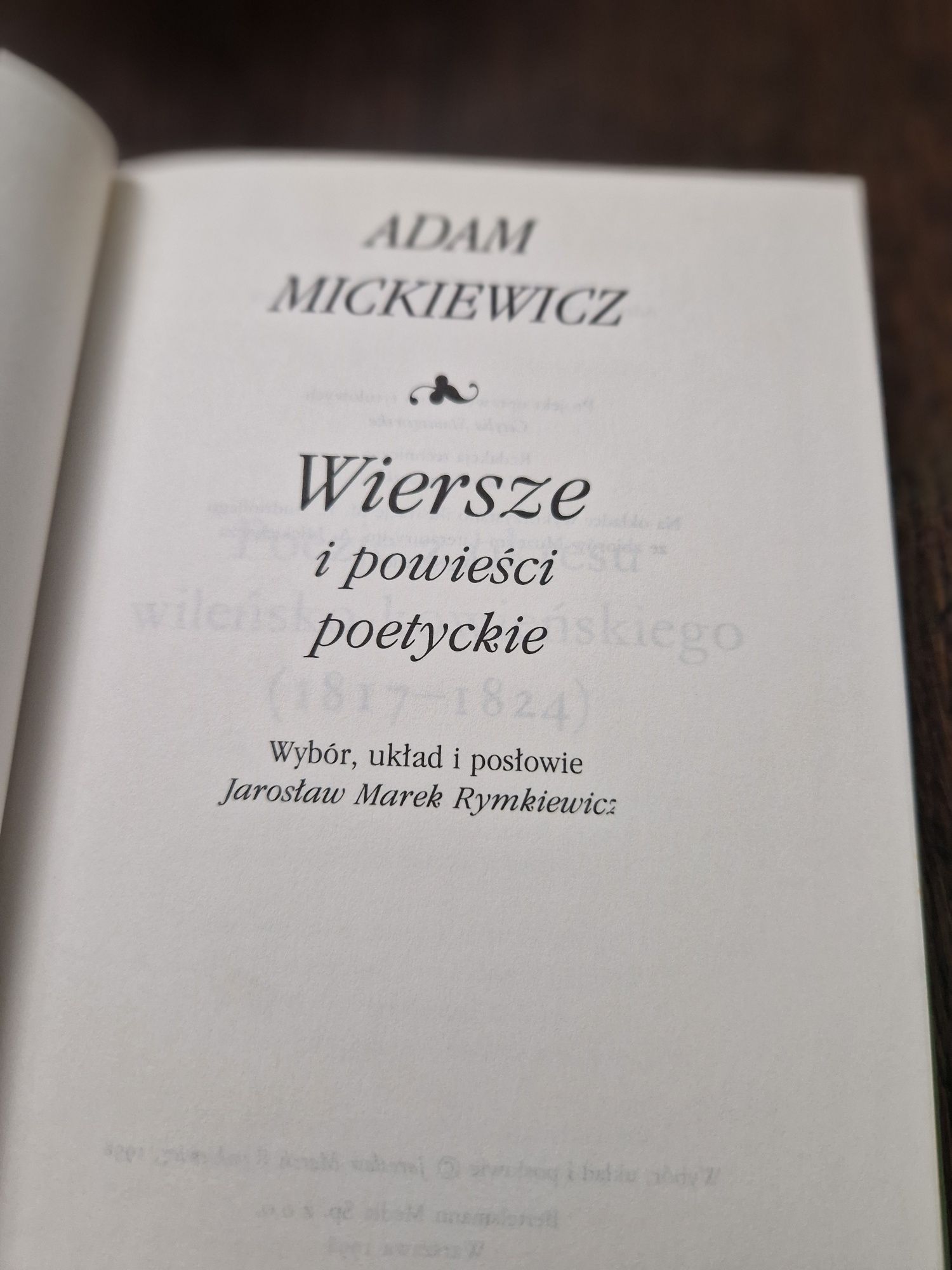 Książka Adam Mickiewicz Wiersze i powieści poetyckie